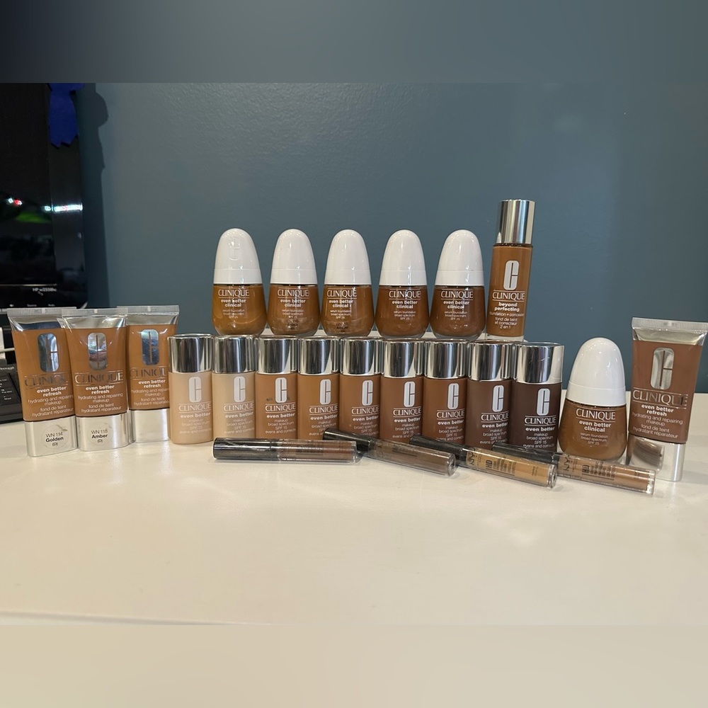 Clinique Even Foundation & Concealer- Ginger, Amber, Spice, Golden, Mahogany